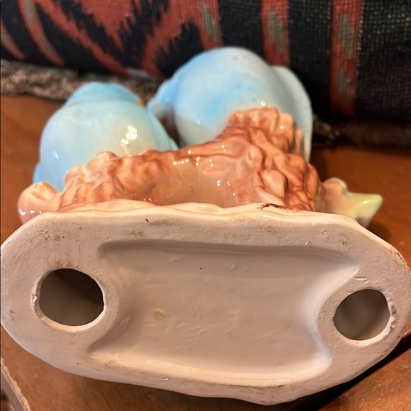 Vintage Blue and White Parakeet Ceramic Figurine - Picture 5 of 7